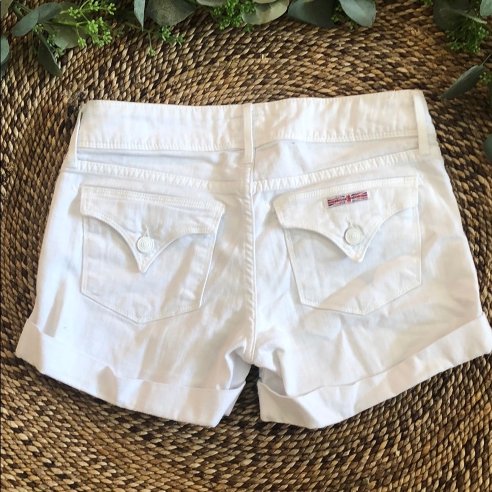 Hudson White denim shorts